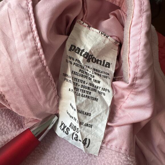 Patagonia Kids' Duality Reversible Toddlers Size XXS 3-4 Fleece Jacket Pink - Picture 10 of 10